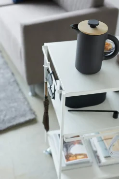 Huonekalut^Yamazaki Tower tarjoiluvaunu valkoinen